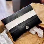 Black Vegan Leather Evening Clutch Handmade Vegan Leather Handbag 1