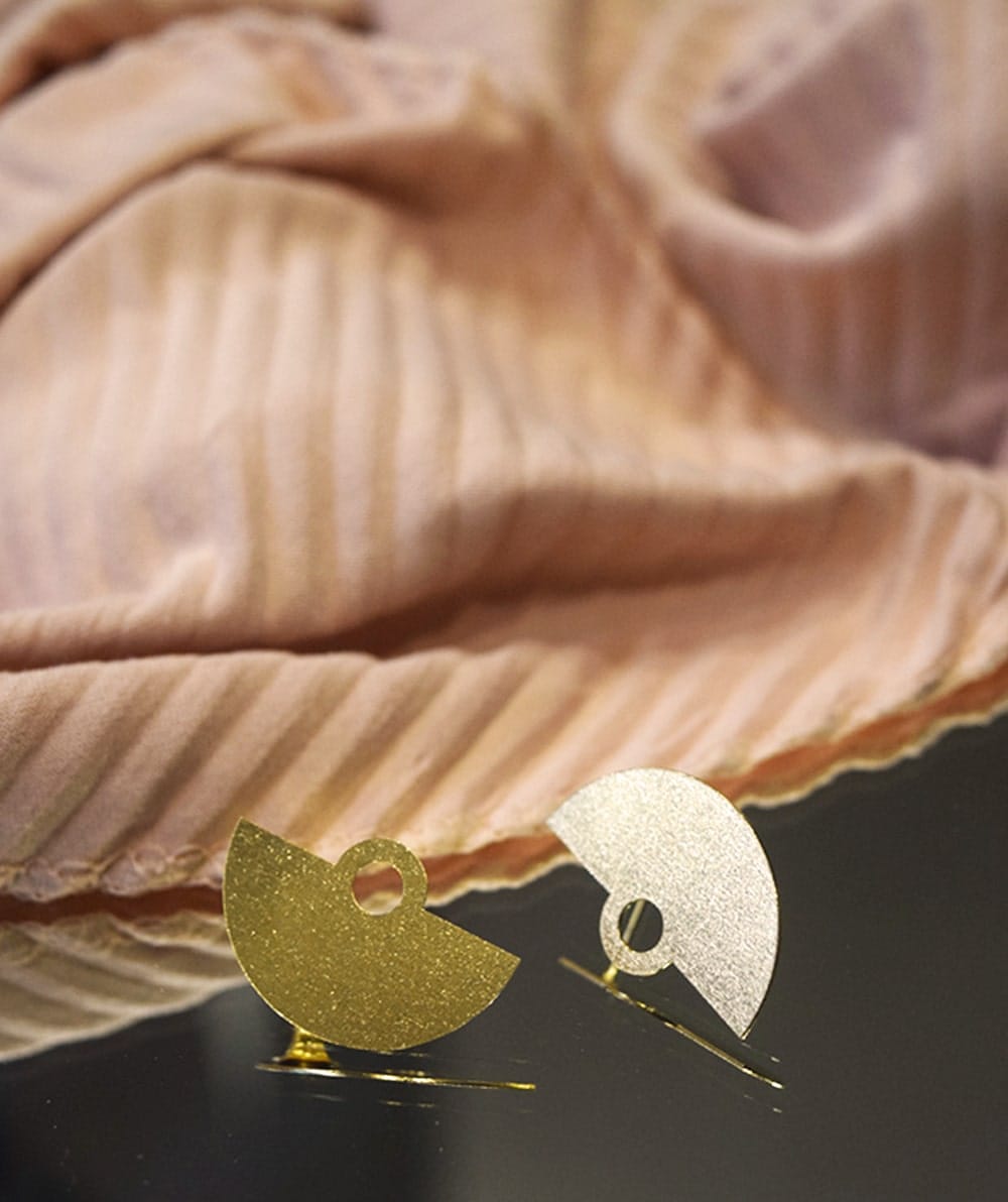 Σκουλαρίκια Ημικυκλικά Επίχρυσα