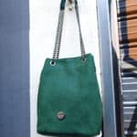 Τσάντα Ώμου Suede Πράσινο 2