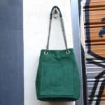 Τσάντα Ώμου Suede Πράσινο 3