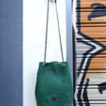 Τσάντα Ώμου Suede Πράσινο 4