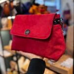 Τσάντα Χιαστί Suede Κόκκινο 1