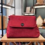 Τσάντα Χιαστί Suede Κόκκινο3