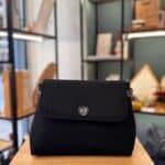 Τσάντα Χιαστί Suede Μαύρο 3