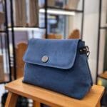 Τσάντα Χιαστί Suede Μπλε 1