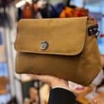 Τσάντα Χιαστί Suede Πράσινο Λαδί 5