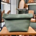 Τσάντα δερμάτινη Clutch – Πράσινο Μέντα 4