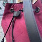 Τσάντα Χιαστί Πουγκί Suede Μπορντό 3