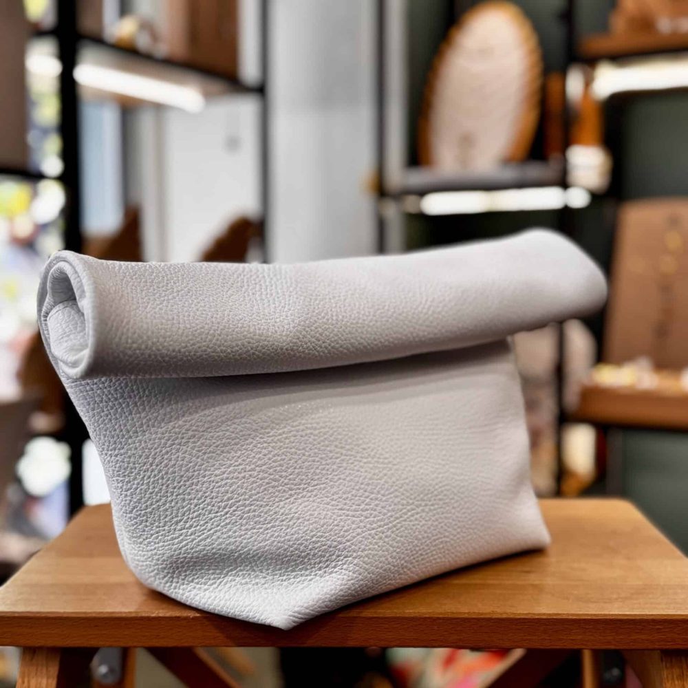 Τσάντα δερμάτινη Clutch – Λευκό 2
