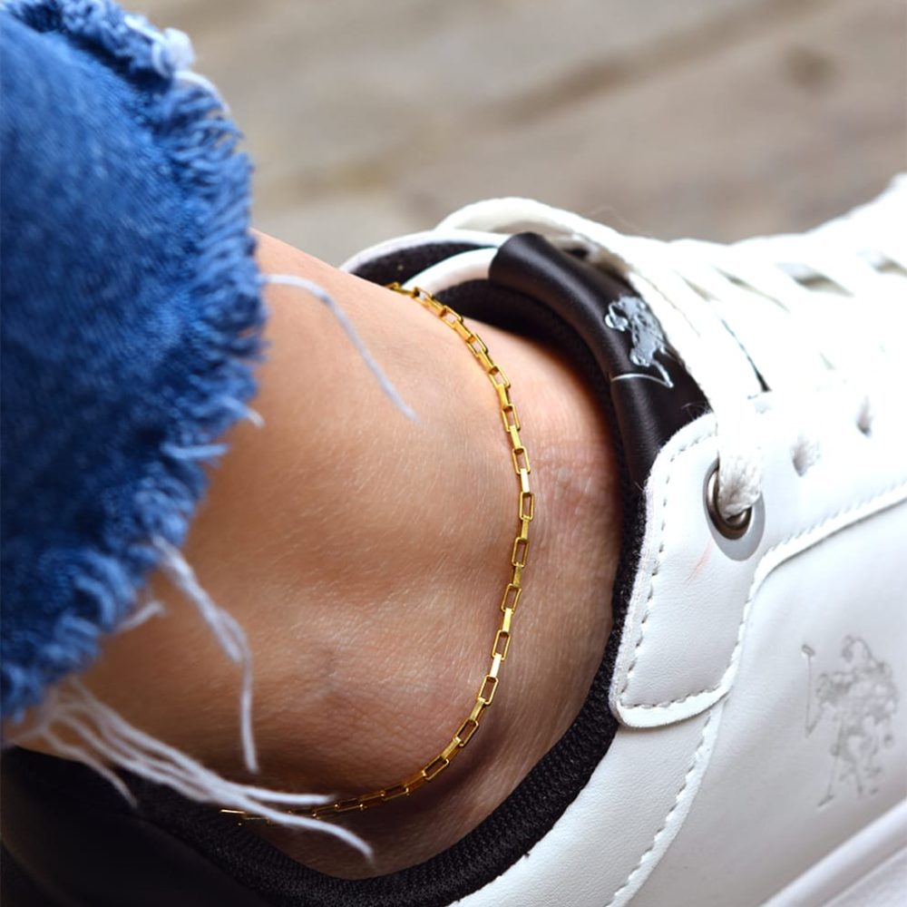 Αλυσίδα ποδιού επιχρυσωμένη Cubes 1 Αλυσίδα ποδιού επιχρυσωμένη Cubes 1