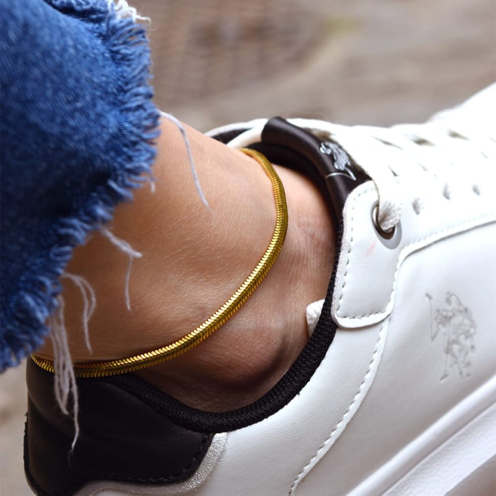 Αλυσίδα ποδιού επιχρυσωμένη Snake 1 Αλυσίδα ποδιού επιχρυσωμένη Snake 1