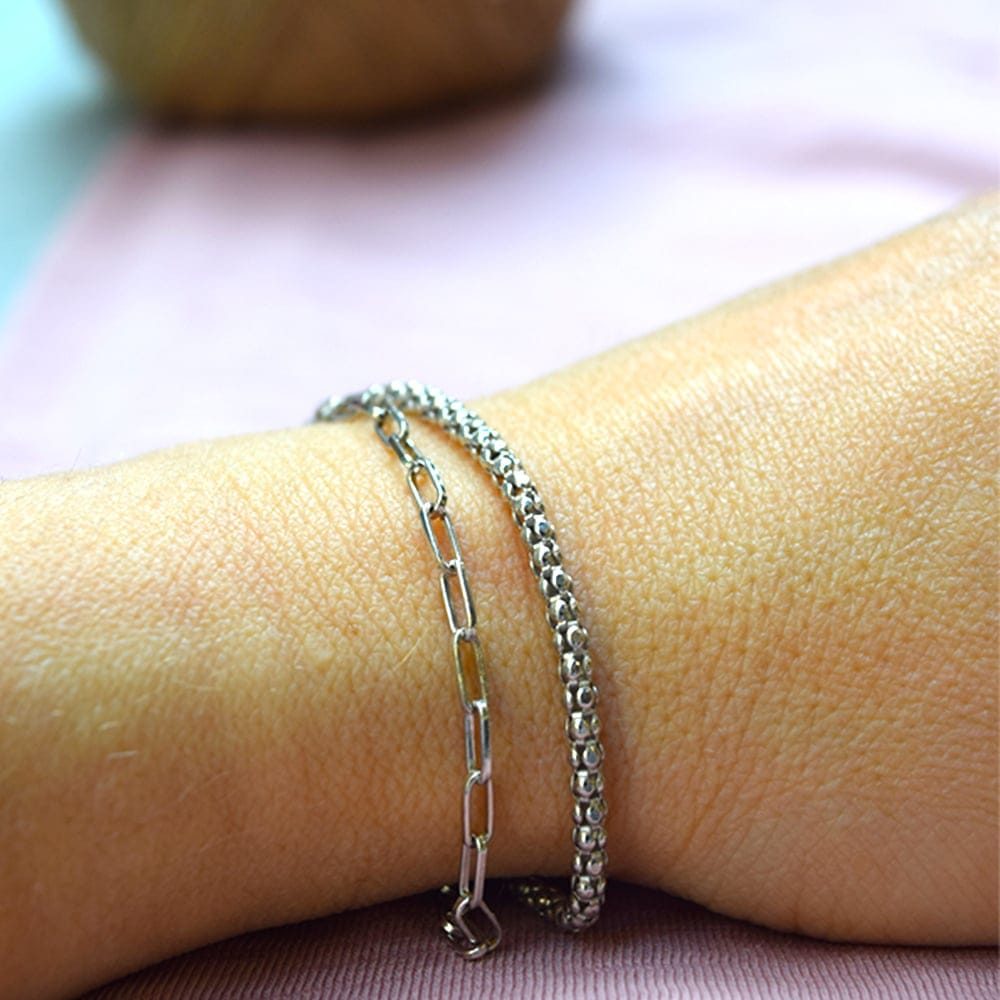 Βραχιόλι Ασήμι Αλυσίδα Tube 81184 3