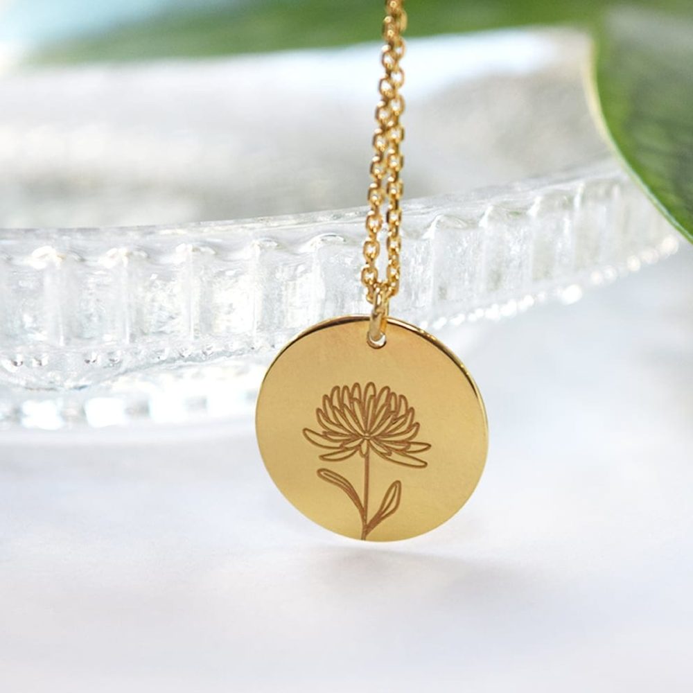 Κολιέ ασήμι επιχρυσωμένο λουλούδι γέννησης – Νοέμβριος Κολιέ ασήμι επιχρυσωμένο λουλούδι γέννησης - Νοέμβριος